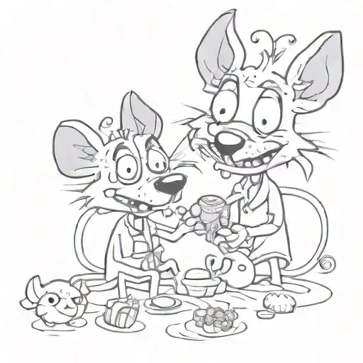   the cowardly dog the things I do for love  tattoo design idea