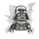 darthvader lego man tattoo design idea