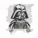 darthvader lego man tattoo design idea
