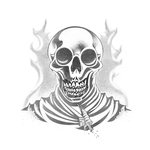 A spooky carwash scene with creepy pasta characters tattoo design idea