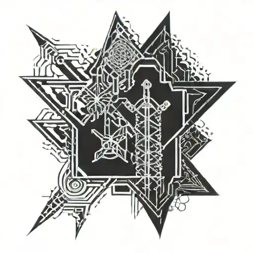 fun evil dark tattoo design idea