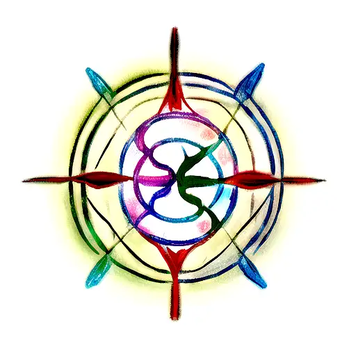 The last Airbender symbols flowing into each other  tattoo design idea