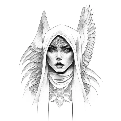 bad angels  tattoo design idea