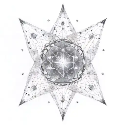 pleiades constellation with Maia star enlarged and highlighted tattoo design idea