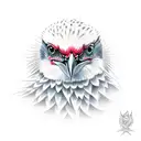 shrike bird tattoo design idea