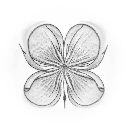 Clover patch torn skin tattoo design idea