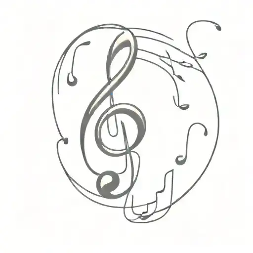musical note with accounting tattoo design idea