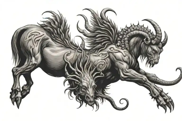 virgo and cancer zodiac signs tattoo design idea