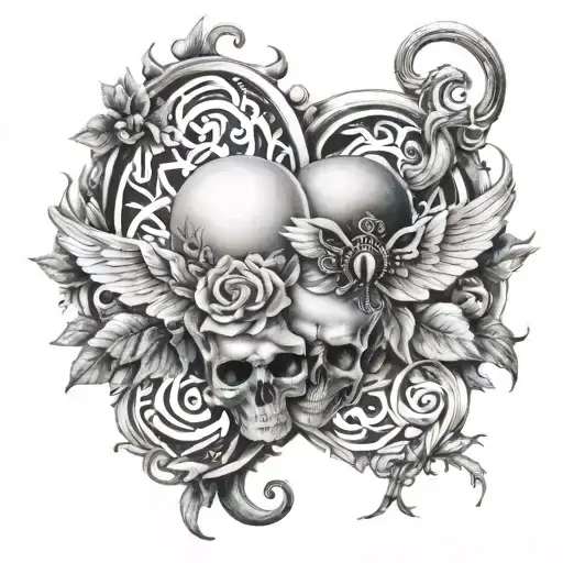 cancer and virgo synbol with Arianna born in September tattoo design idea