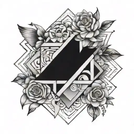 A geometric representation of the bond between Beth, Ava, and their family, symbolizing strength and unity tattoo design idea