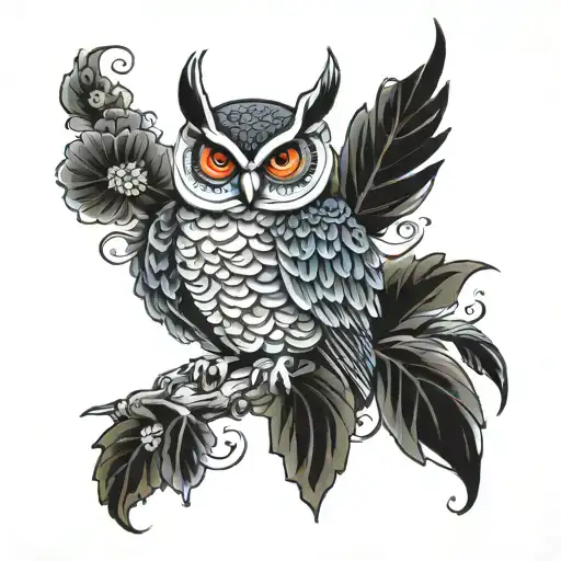 owl tattoo design idea