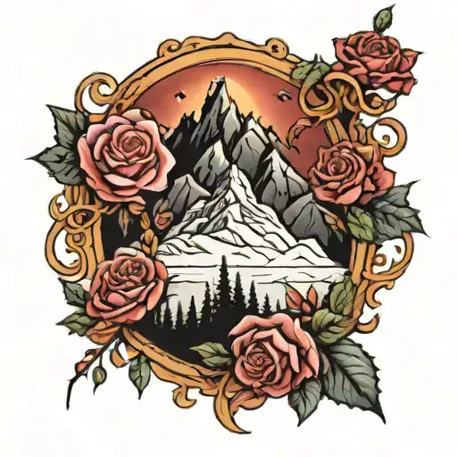 a court of thorns and roses moutains   tattoo design idea