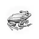 frog with a scorpion tale tattoo design idea
