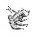 frog with a scorpion tale tattoo design idea