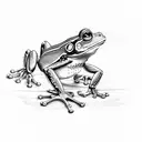 frog with a scorpion tale tattoo design idea