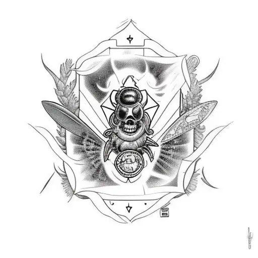 abeja sacando a una persona de la oscuridad tattoo design idea