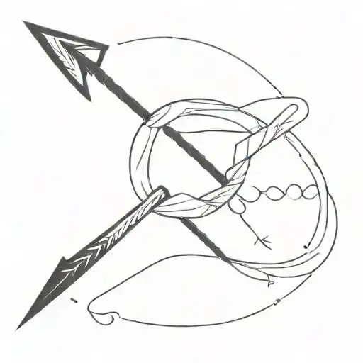 A bold blackwork tattoo featuring an arrow piercing through an infinity sign, symbolizing the athlete's determination to push beyond limits tattoo design idea