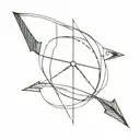 A bold blackwork tattoo featuring an arrow piercing through an infinity sign, symbolizing the athlete's determination to push beyond limits tattoo design idea