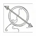 A bold blackwork tattoo featuring an arrow piercing through an infinity sign, symbolizing the athlete's determination to push beyond limits tattoo design idea