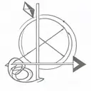 A bold blackwork tattoo featuring an arrow piercing through an infinity sign, symbolizing the athlete's determination to push beyond limits tattoo design idea