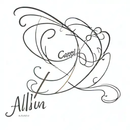 my children's names Caspian and Aili tattoo design idea