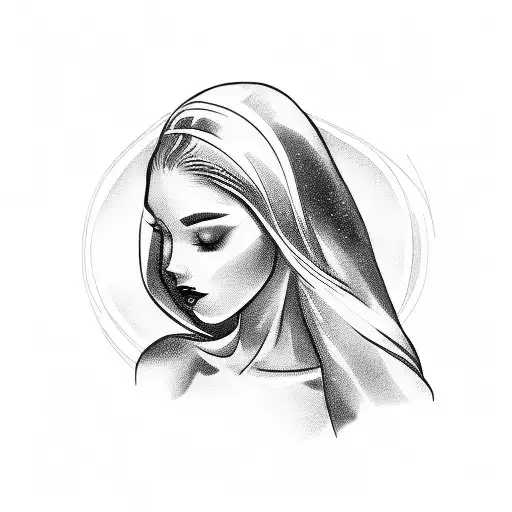 Elegant and empowered female figure tattoo design idea
