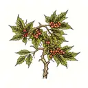 maple leaf olive tree  tattoo design idea