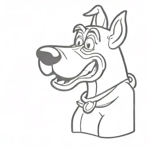 scooby doo small tattoo design idea
