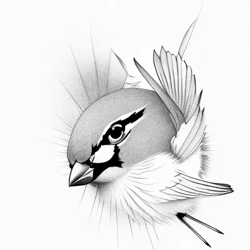 Sparrow tattoo design idea