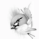 Sparrow tattoo design idea