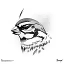 Sparrow tattoo design idea