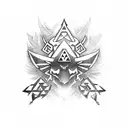 japanese legend of zelda logo tattoo design idea