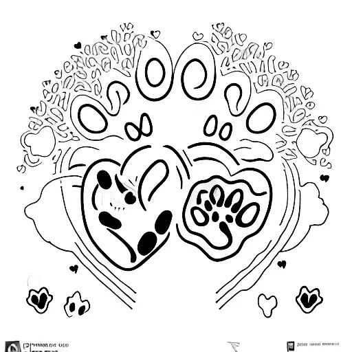 Minimalist tattoo of a heartbeat line with a dog's paw print at the end, representing the love for pets in the veterinary field tattoo design idea