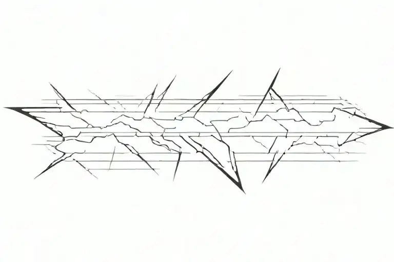 lighting bolt striking tattoo design idea