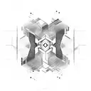 A sleek knife design intertwined with binary code, representing the client's passion for both cutting-edge technology and outdoor adventures tattoo design idea