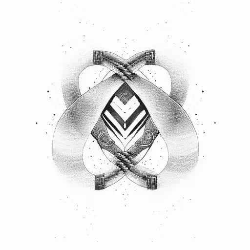 Infinity Symbol with hearts and the letters P T V tattoo design idea