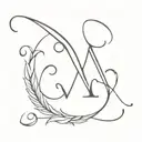 symbols "G" and "V" tattoo design idea