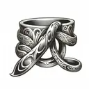 wedding ring tattoo design idea