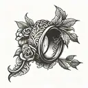 wedding ring tattoo design idea