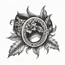 wedding ring tattoo design idea