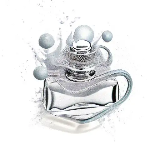 perfume bottle tattoo design idea