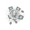 A graph chart with money raining down tattoo design idea