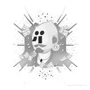 A graph chart with money raining down tattoo design idea