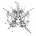 Scorpio, Cancer and Gemini star symbols tattoo design idea