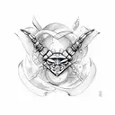 Scorpio, Cancer and Gemini star symbols tattoo design idea