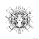 Scorpio, Cancer and Gemini star symbols tattoo design idea