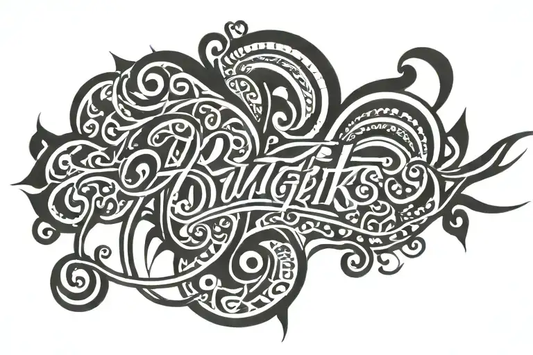 daughters name written tattoo design idea