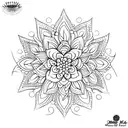 Hawaiian flowers with mandala filler tattoo design idea