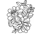 Hawaiian flowers with mandala filler tattoo design idea