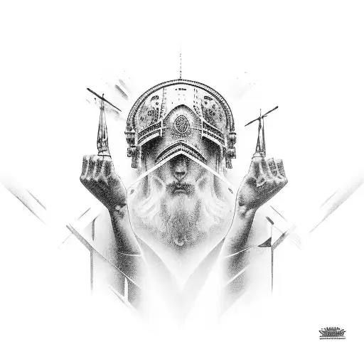 Spiritual journey through the streets of San Diego tattoo design idea